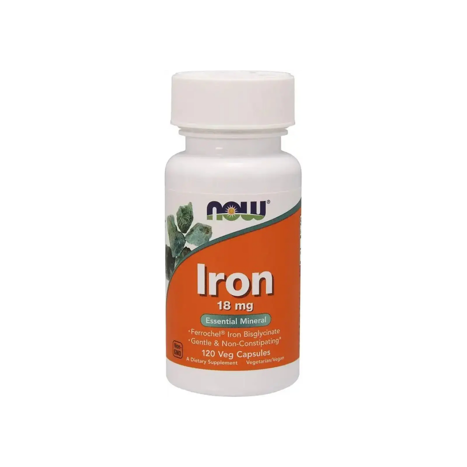 Now Foods Iron 18 mg, fer bisglycinate chélaté Ferrochel à absorption optimale