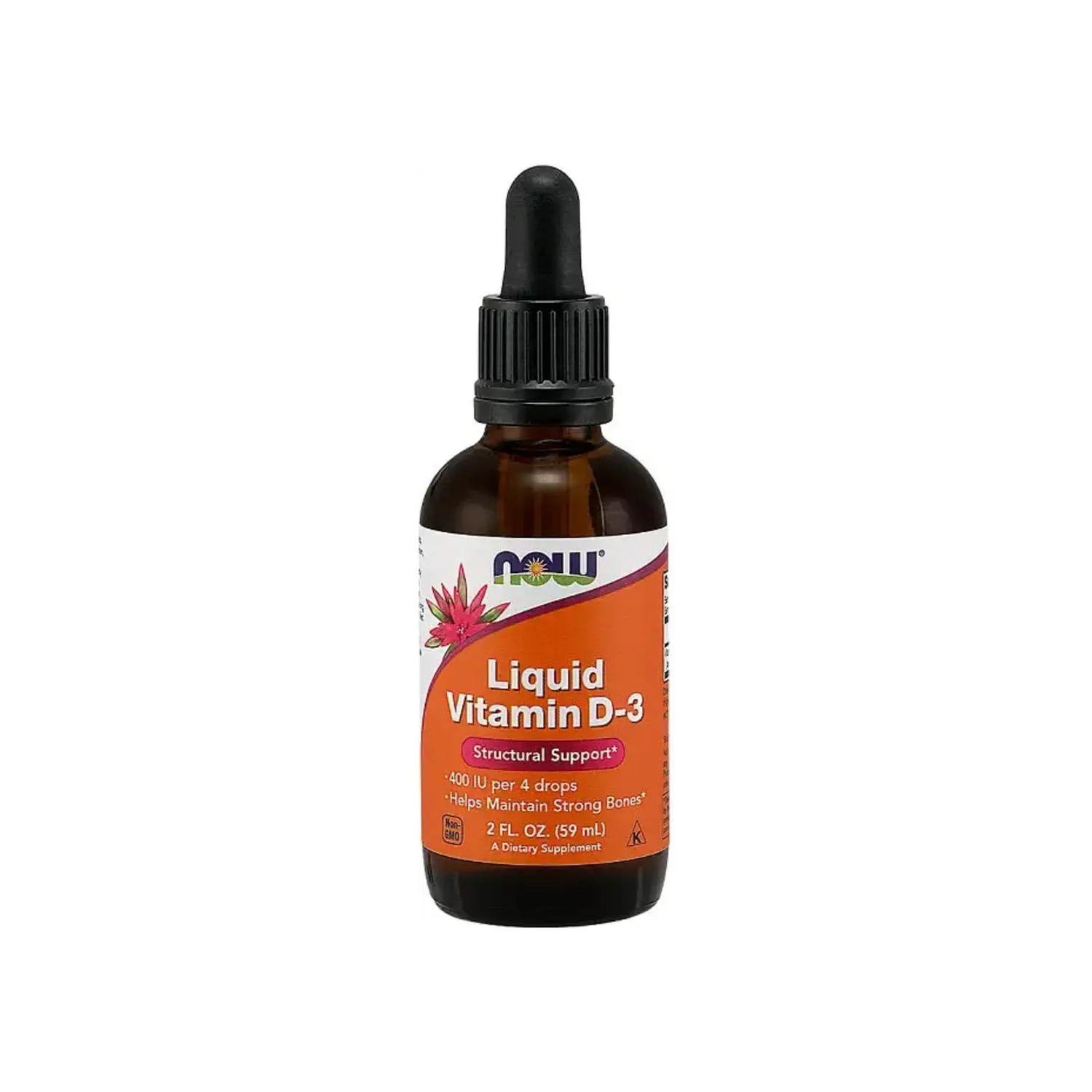 Now Foods Vitamin D3 Liquid, cholécalciférol biodisponible en format liquide