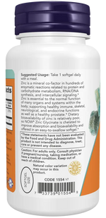 Now Foods Zinc Glycinate - Oligo-Élément Biodisponible NOW FOODS