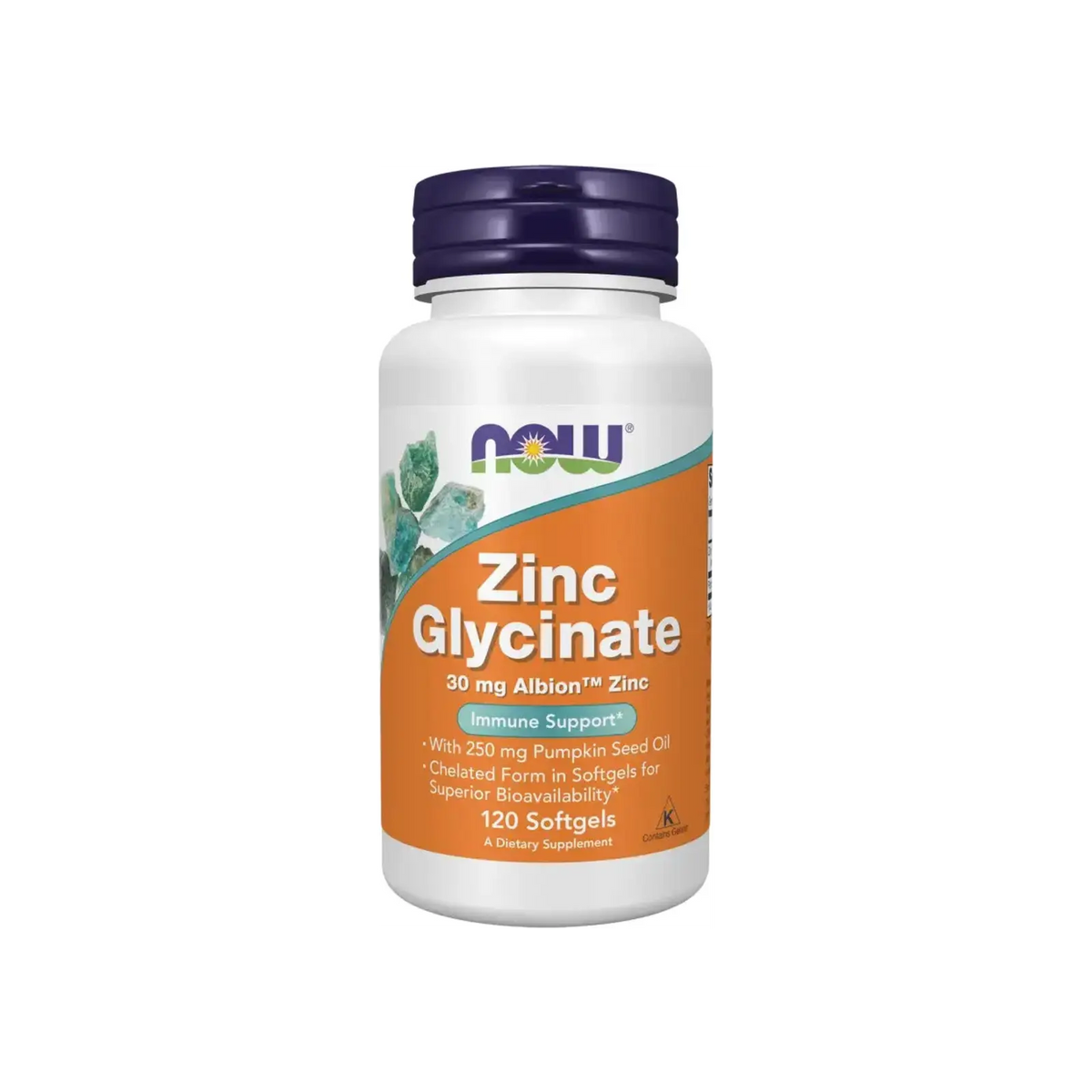 Now Foods Zinc Glycinate, biohasznosuló kelált cink
