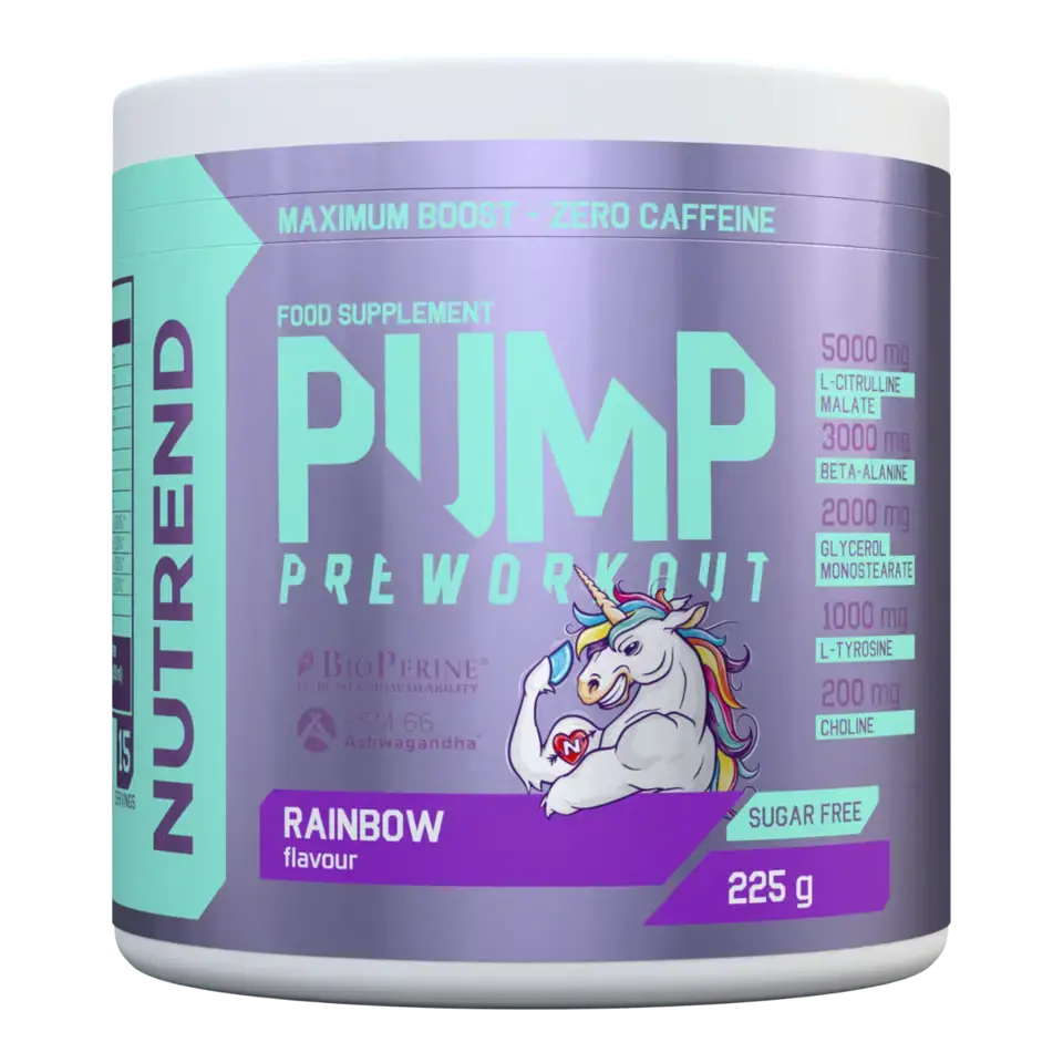 Nutrend Pump Pre Workout Caffeine-Free 225g - Maximum Pump Nutrend