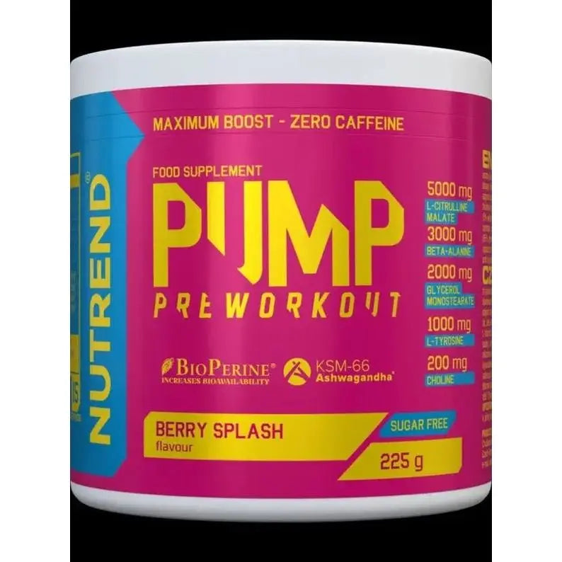 Nutrend Pump PreWorkout Sans Caféine 225g - Congestion Maximum Nutrend
