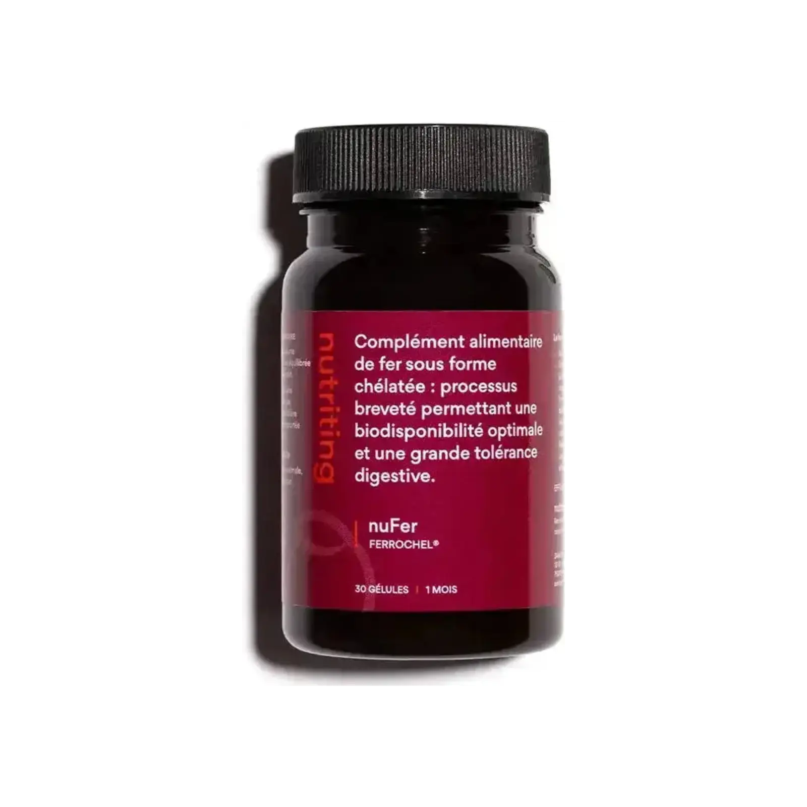 Nutriting nuFer 14 mg, fer bisglycinate Ferrochel à dosage physiologique