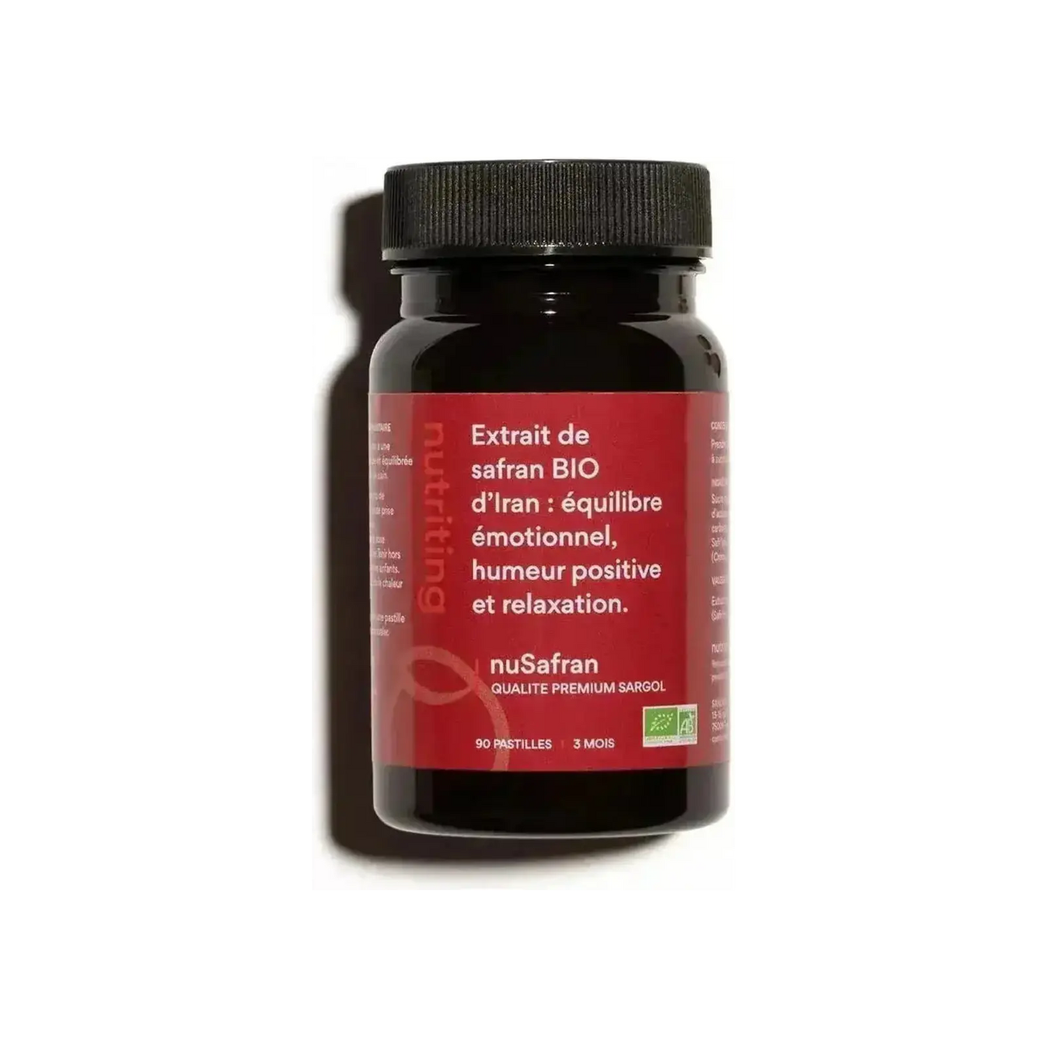 Nutriting nuSafran Safr'Inside, 90 patented safranal lozenges for 3 months