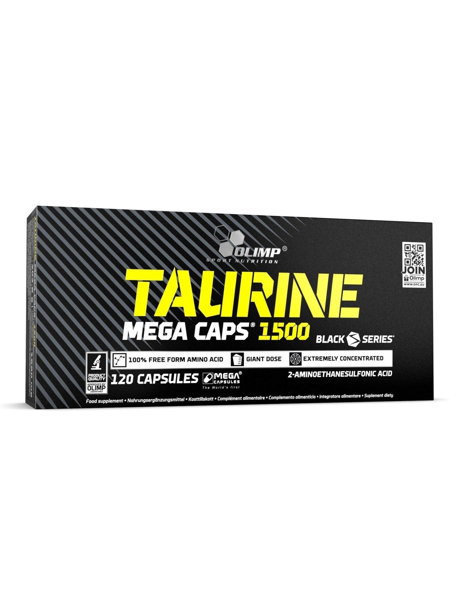Olimp Taurine Mega Caps 1500 120 Gélules OLIMP KISS NUTRITION Montpellier