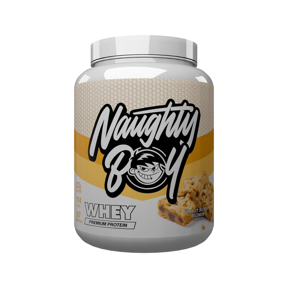 Pot de 2,01 kg Naughty Boy Advanced Whey goût Peanut Butter Blondie