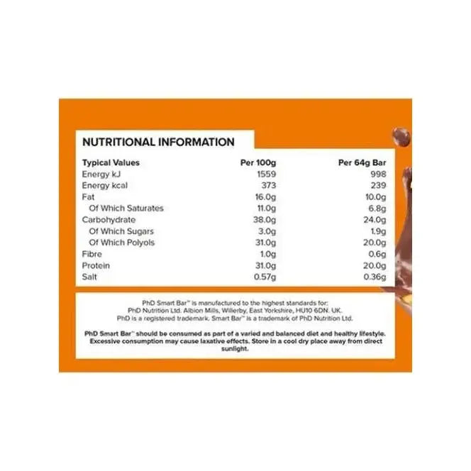 PHD Smart Bar - Barre Protéinée 20g Triple Couche PHD