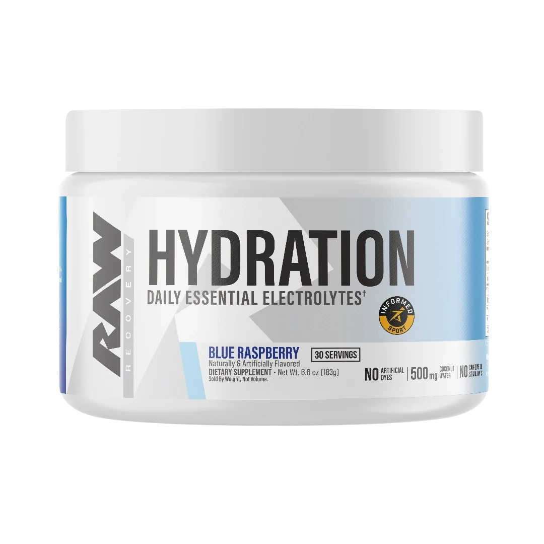 Raw Nutrition Hydration - pot framboise bleue electrolytes