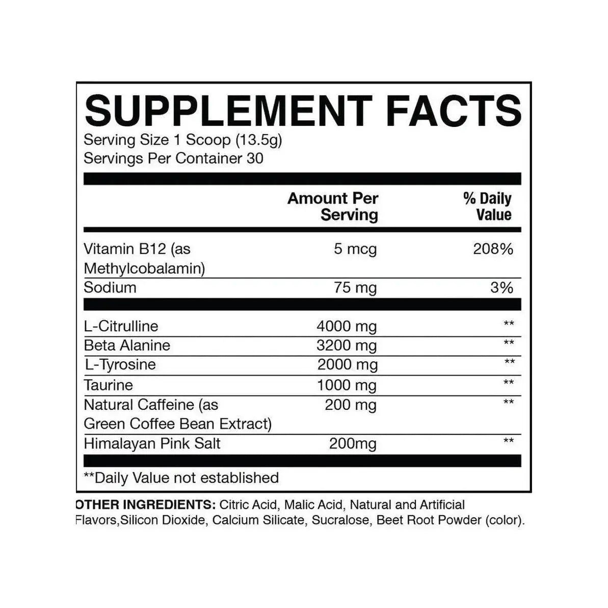 Raw Nutrition Essential Pre-Workout - Énergie Explosive Focus Laser Raw Nutrition