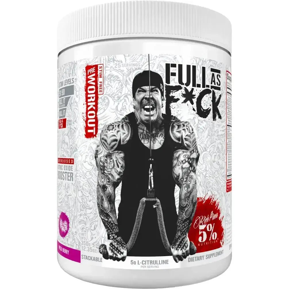 Rich Piana 5% Nutrition FULL AF - Intense Pump Pre Workout 5% Nutrition