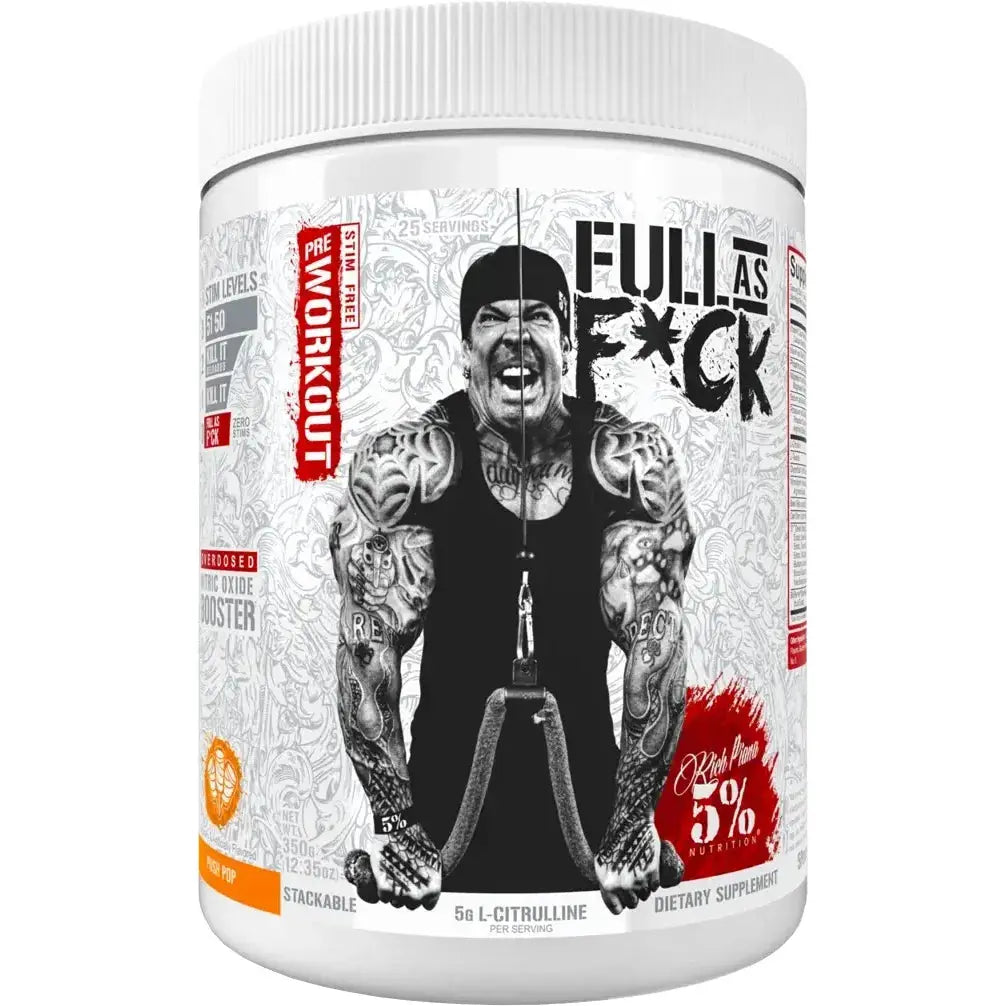 Rich Piana 5% Nutrition FULL AF - Intense Pump Pre Workout 5% Nutrition
