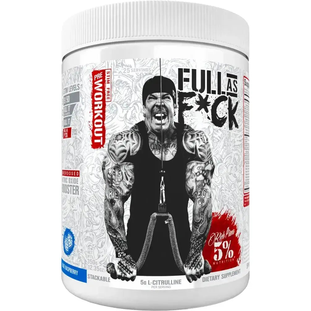 Rich Piana 5% Nutrition FULL AF - Intense Pump Pre Workout 5% Nutrition