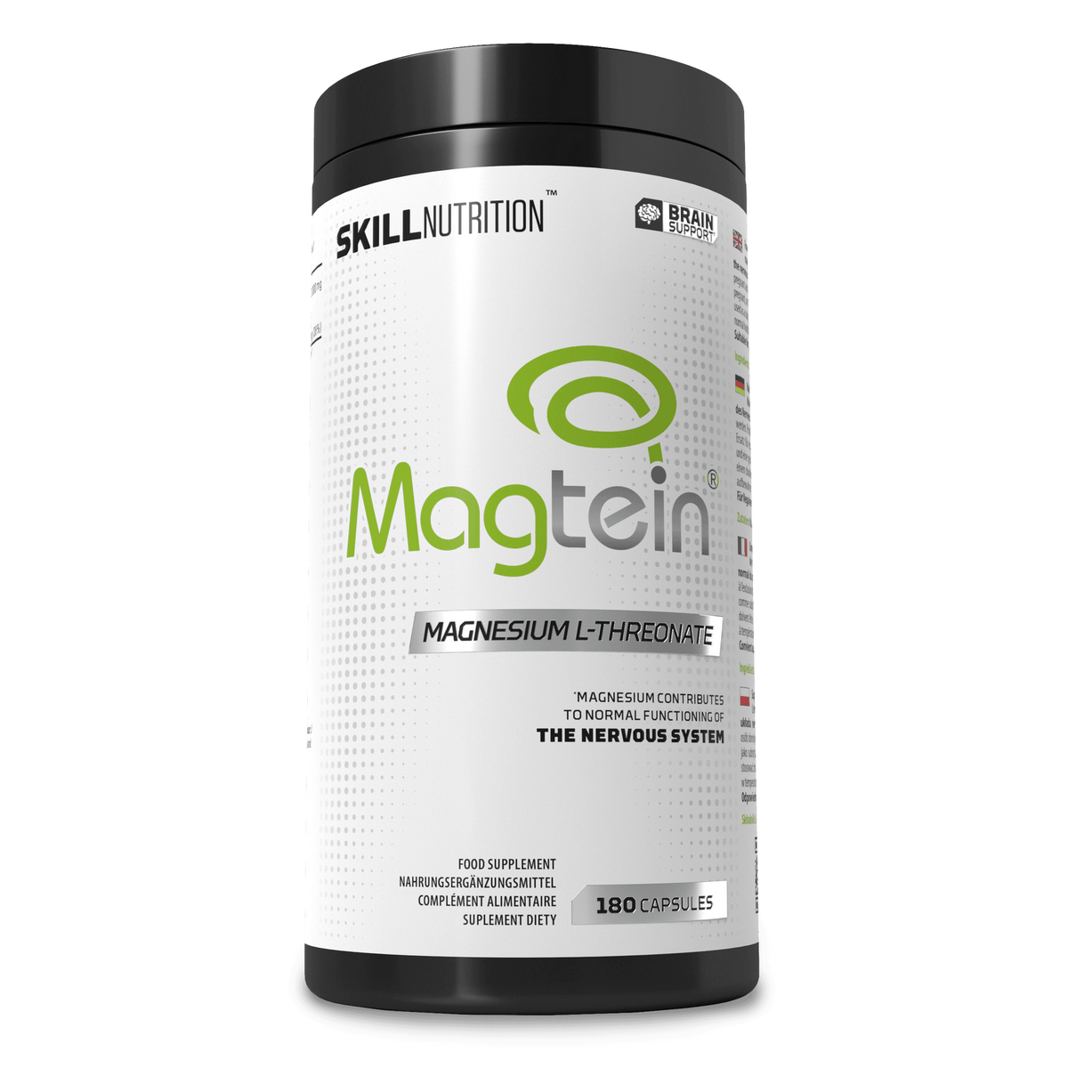 Skill Nutrition Magtein — L-Thréonate de Magnésium — 180 gélules