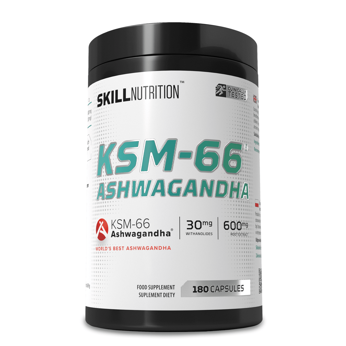Skill Nutrition Ashwagandha KSM-66 — 180 gélules
