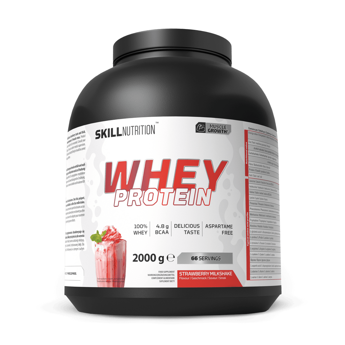 Skill Nutrition Whey Protein — Protéine whey — Fraise Milkshake / 700 g
