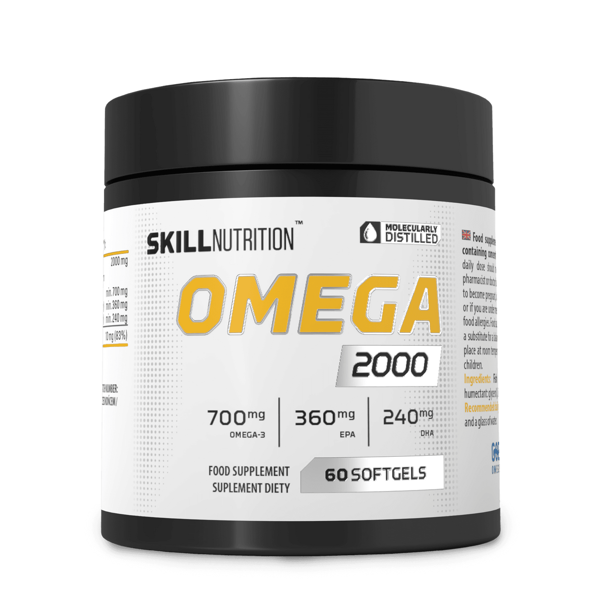 Skill Nutrition Omega 2000 — Huile de poisson — 60 capsules molles