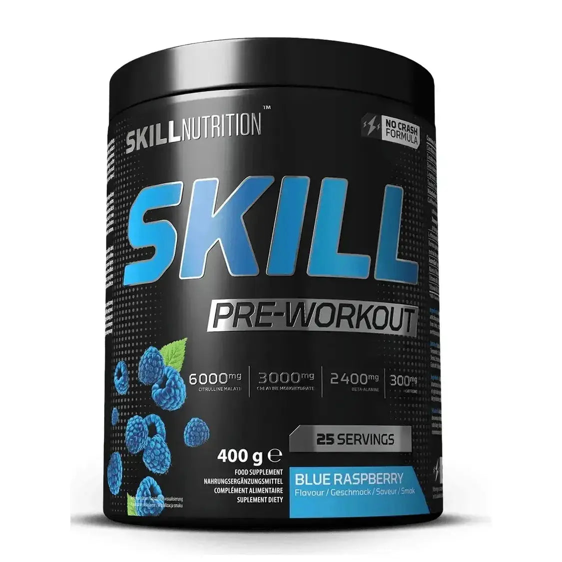 Skill Nutrition Pre Workout 400 g - no-crash formula és 25 robbanékony adag Skill Nutrition