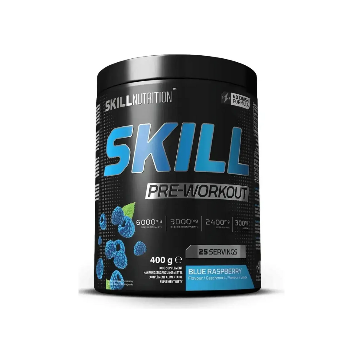Skill Nutrition Pre Workout 400 g - no-crash formula, 25 adag