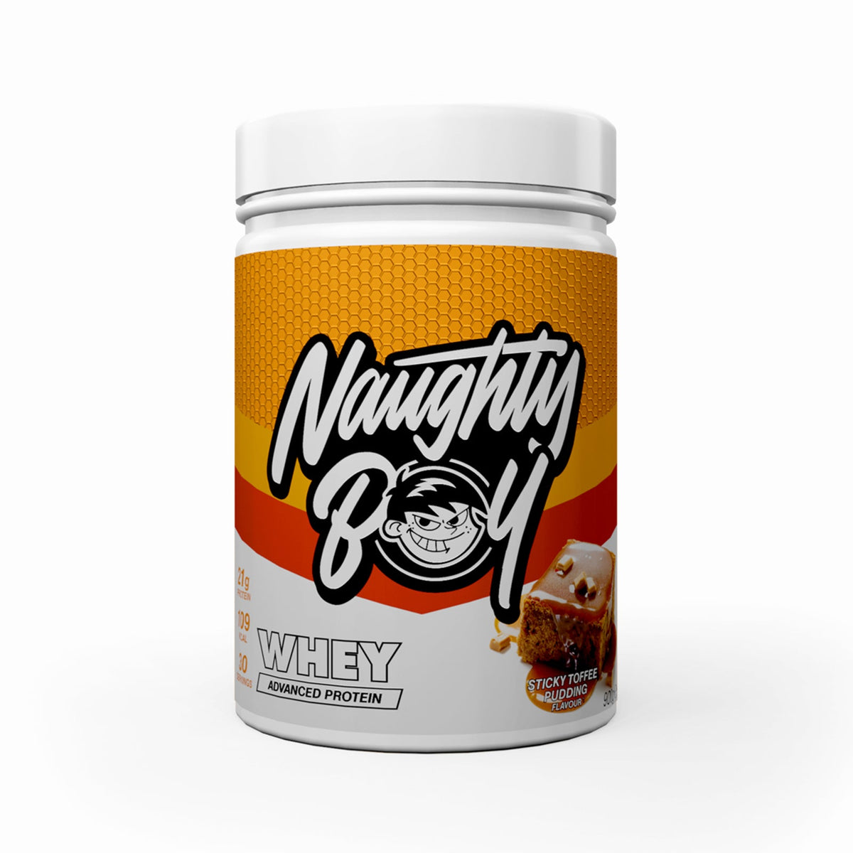 Pot de 900 g Naughty Boy Advanced Whey goût Sticky Toffee Pudding