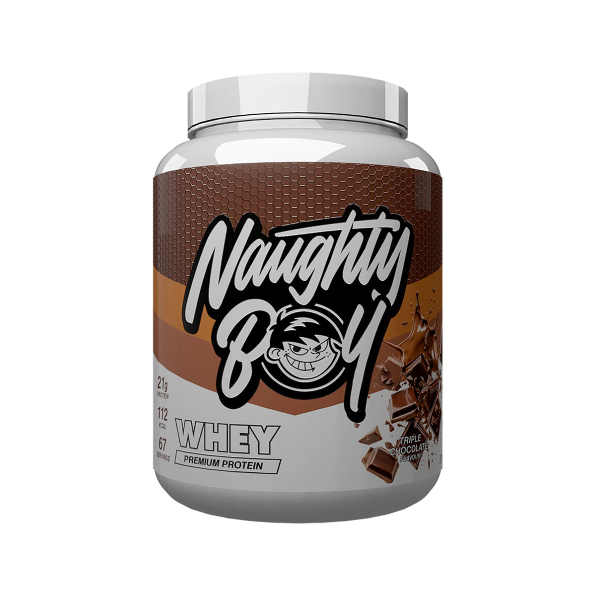 Pot de 2,01 kg Naughty Boy Advanced Whey goût Triple Chocolate