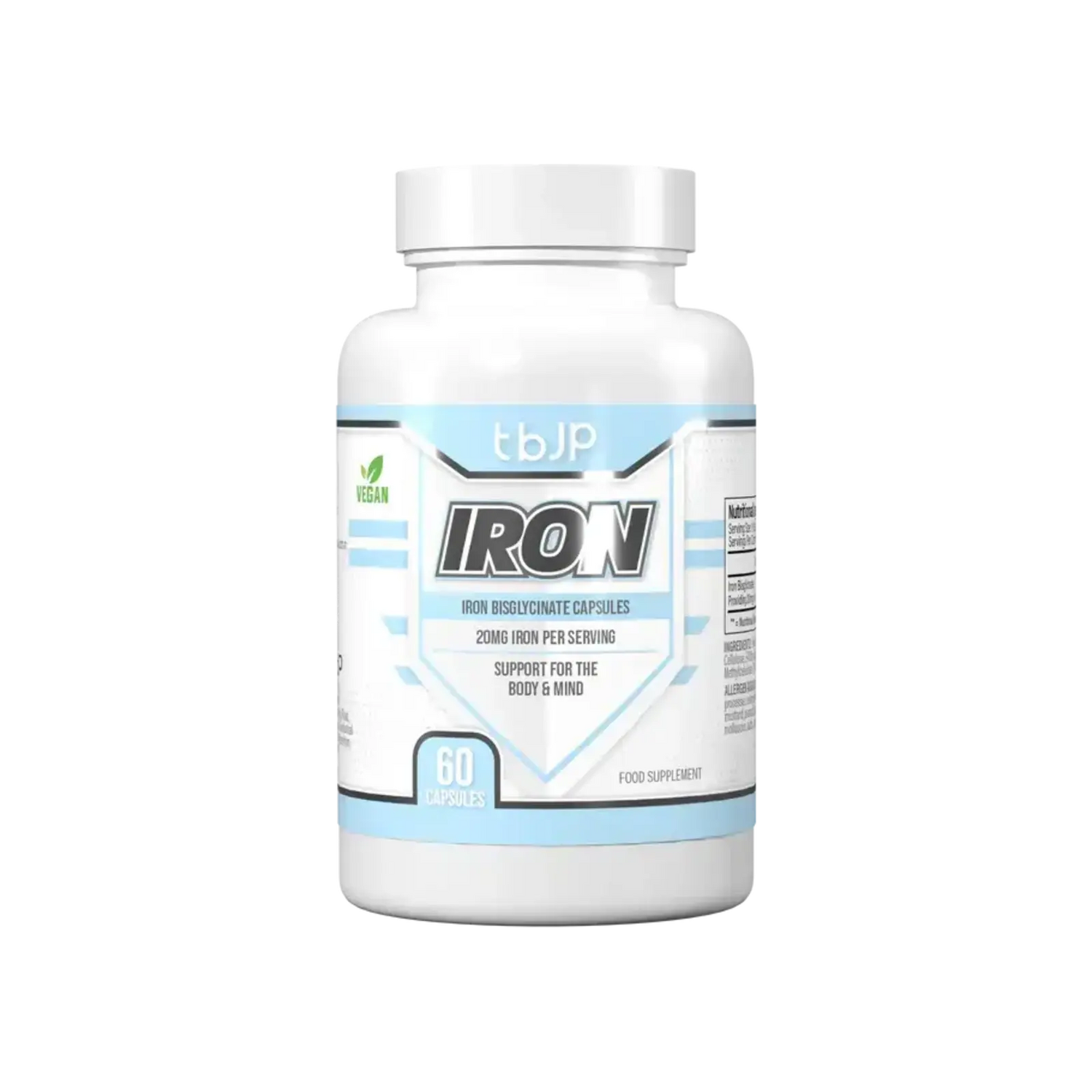 TrainedByJP Iron, fer bisglycinate à haute biodisponibilité