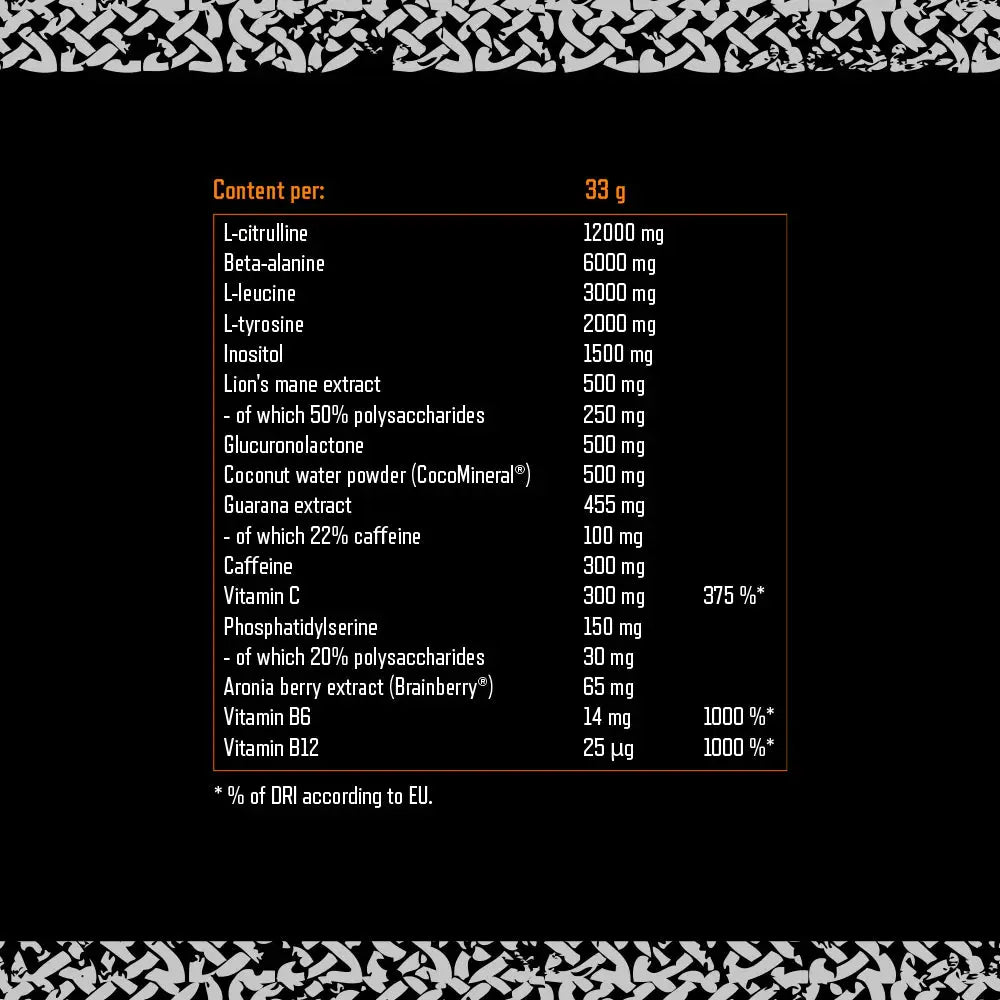 Viking Power Leviathan Hardcore PWO - Booster Pré-Workout Explosif Viking Power