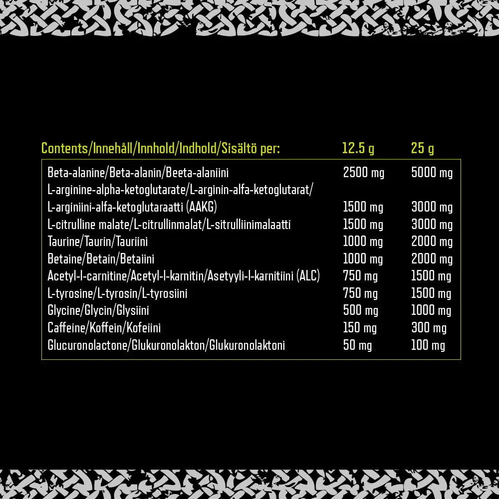 Viking Power Thor's Hammer - Pre-Workout Quotidien Polyvalent Viking Power