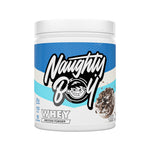 Pot de 450 g Naughty Boy Whey Protein goût Cookies and Cream, whey concentrée