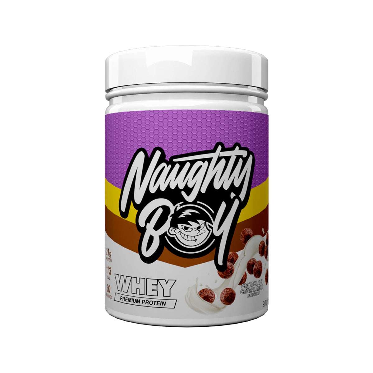 Pot de 900 g Naughty Boy Advanced Whey goût Chocolate Cereal Milk