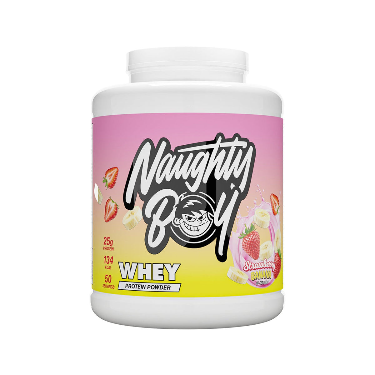 Naughty Boy Whey Protein 1,75 kg Strawberry Banana