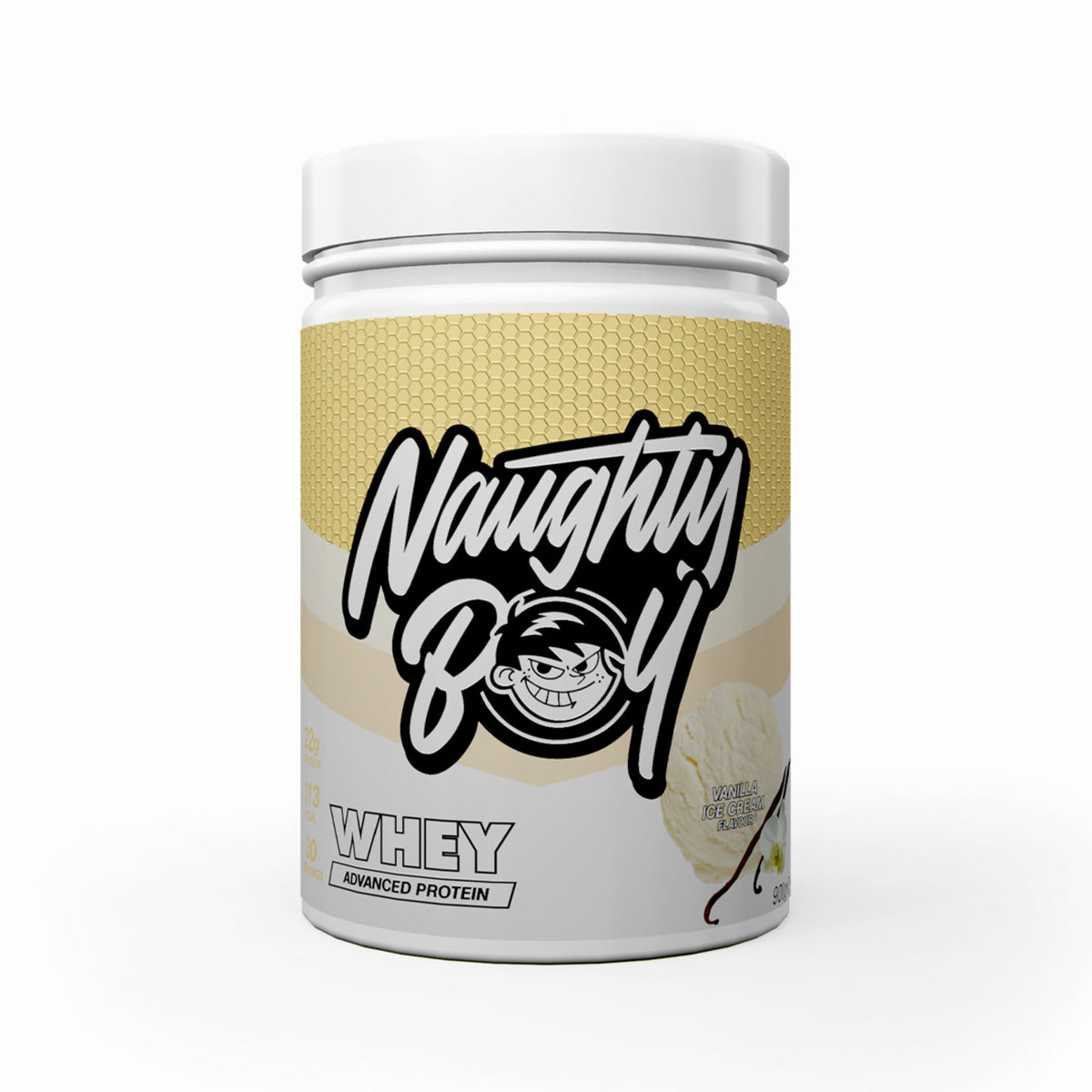 Pot de 900 g Naughty Boy Advanced Whey goût Vanilla Ice Cream