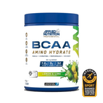 Pot d'Applied Nutrition BCAA Amino Hydrate, BCAA 2:1:1 et électrolytes, saveur Citron Citron Vert
