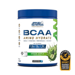 Pot d'Applied Nutrition BCAA Amino Hydrate, BCAA 2:1:1 et électrolytes, saveur Pomme Verte