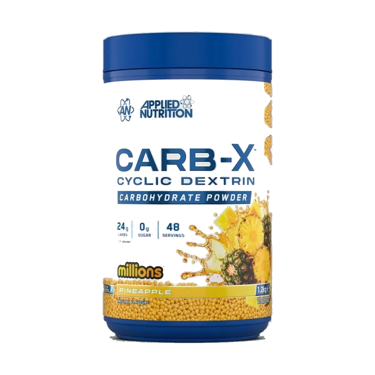 Pot d'Applied Nutrition Carb X, dextrine cyclique Cluster Dextrin, saveur Ananas Millions