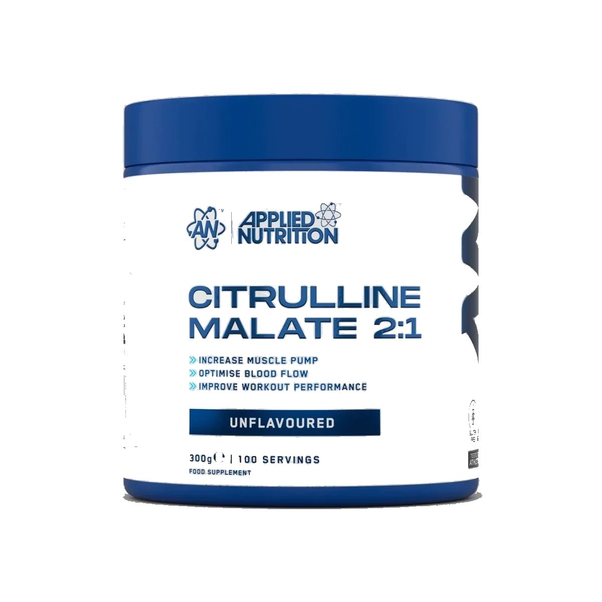 Pot d'Applied Nutrition Citrulline Malate 2:1, poudre neutre, 300 g