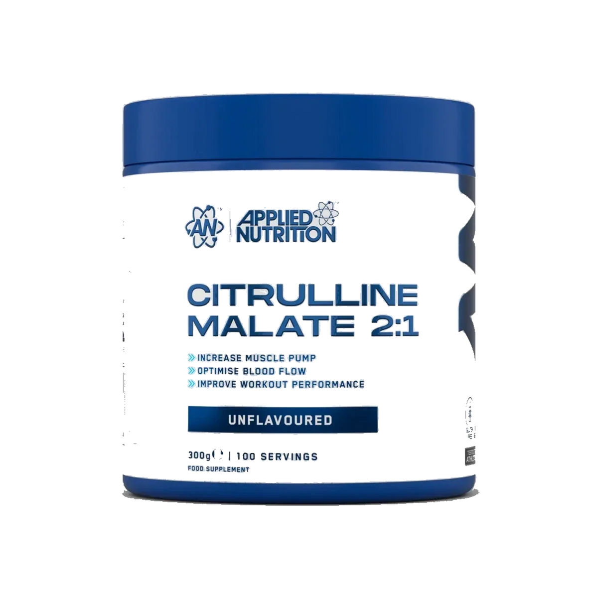 Pot d'Applied Nutrition Citrulline Malate 2:1, poudre neutre, 300 g