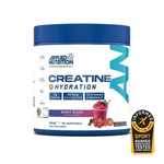 Pot d'Applied Nutrition Creatine + Hydration, créatine et électrolytes, saveur Fruits Rouges Glacés