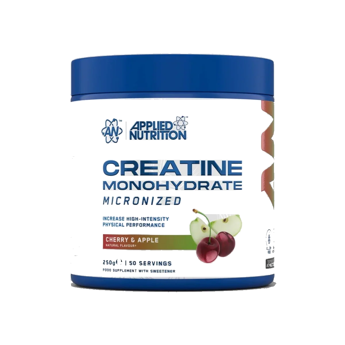 Pot d'Applied Nutrition Créatine Monohydrate 250 g, saveur Cerise Pomme
