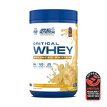 Pot d'Applied Nutrition Critical Whey, whey protéine, saveur Banane, 825 g