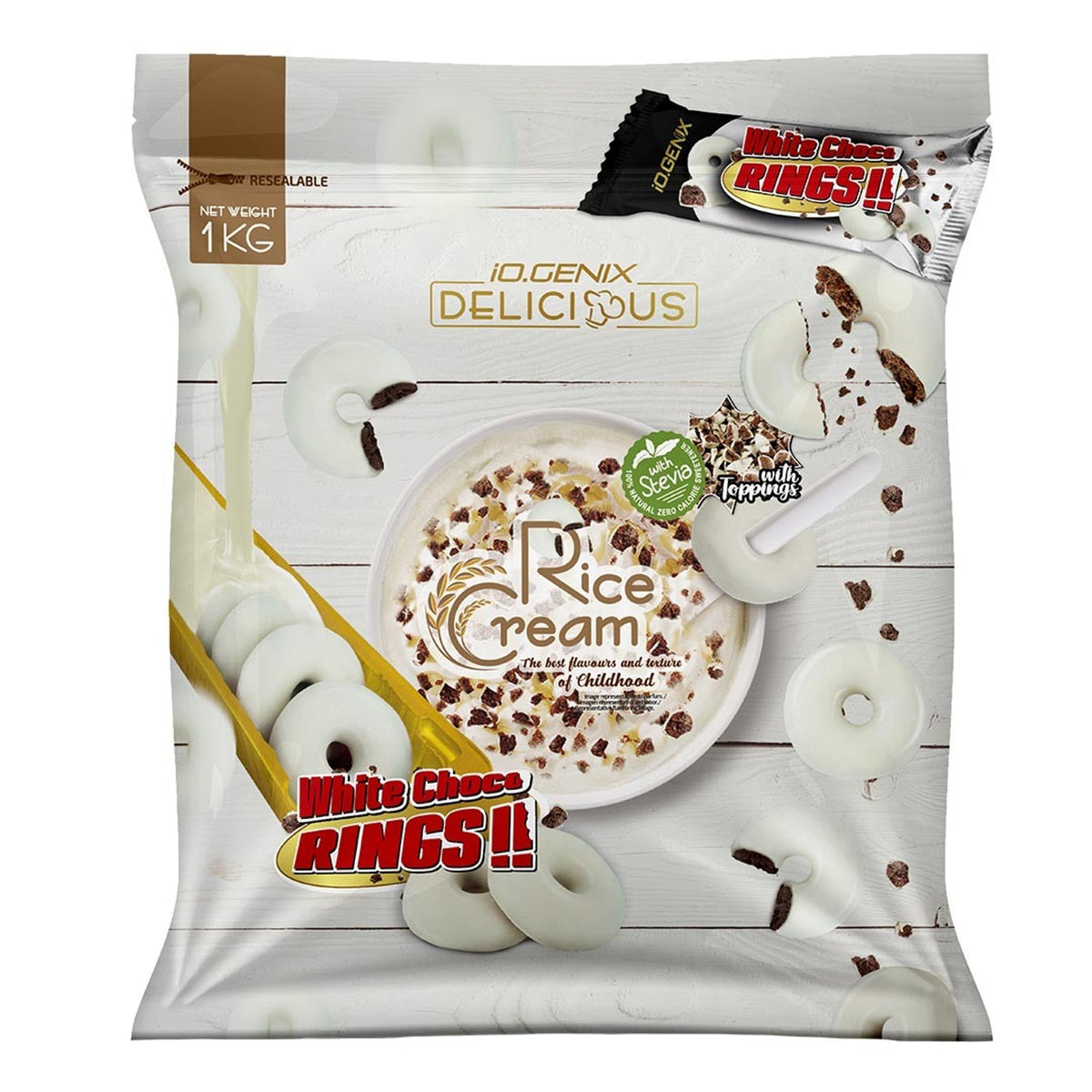 IO Genix Crème de Riz - White Choco Rings