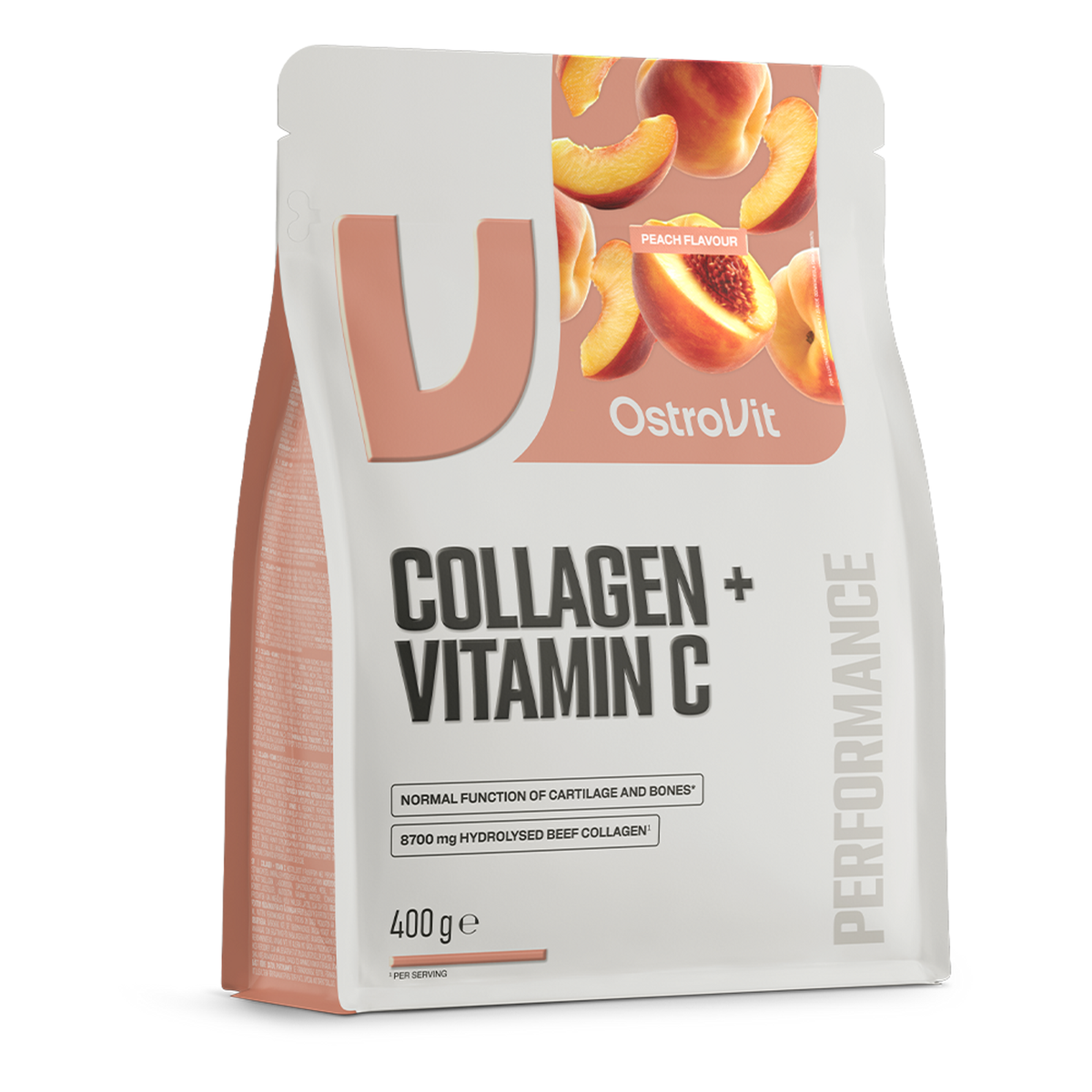OstroVit Collagène + Vitamine C 400 g — Pêche