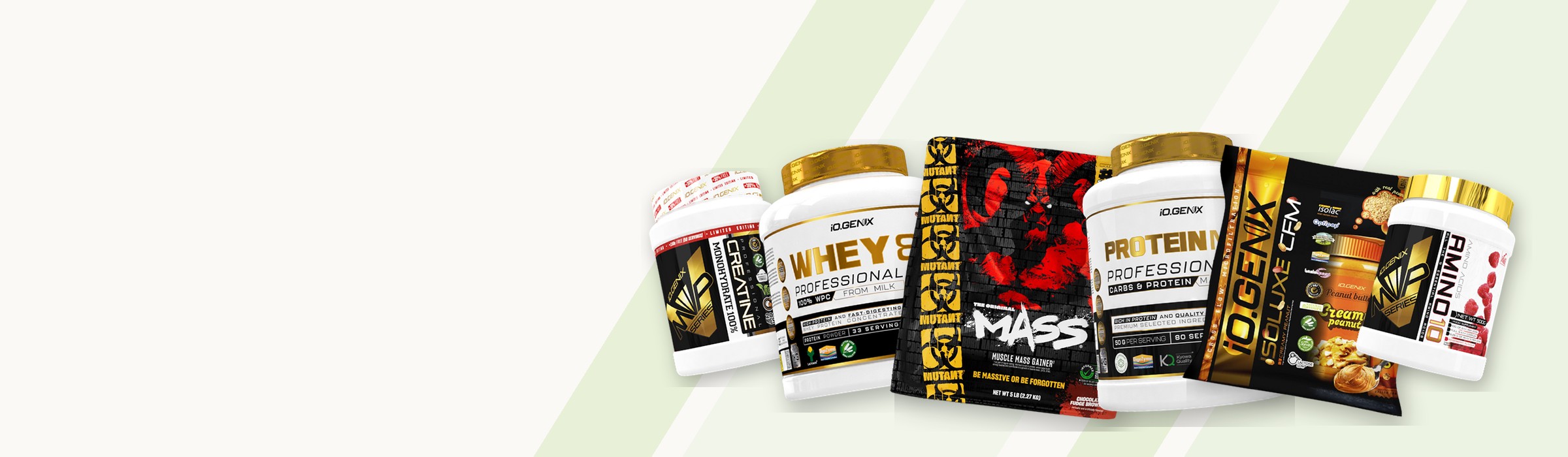 Packs KISS NUTRITION : whey, créatine, gainer, isolat et acides aminés