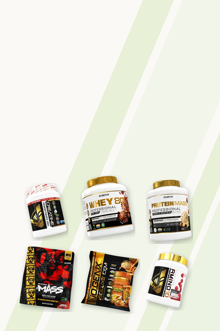 Packs KISS NUTRITION : whey, créatine, gainer, isolat et acides aminés