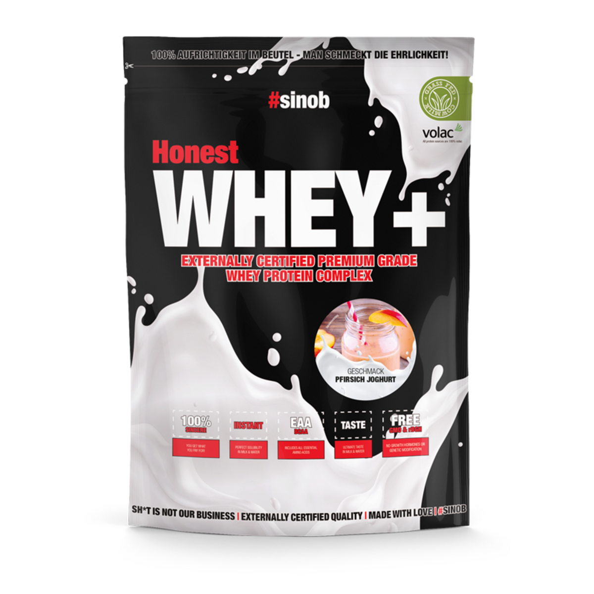 Sinob Honest Whey 820 g Yaourt Pêche