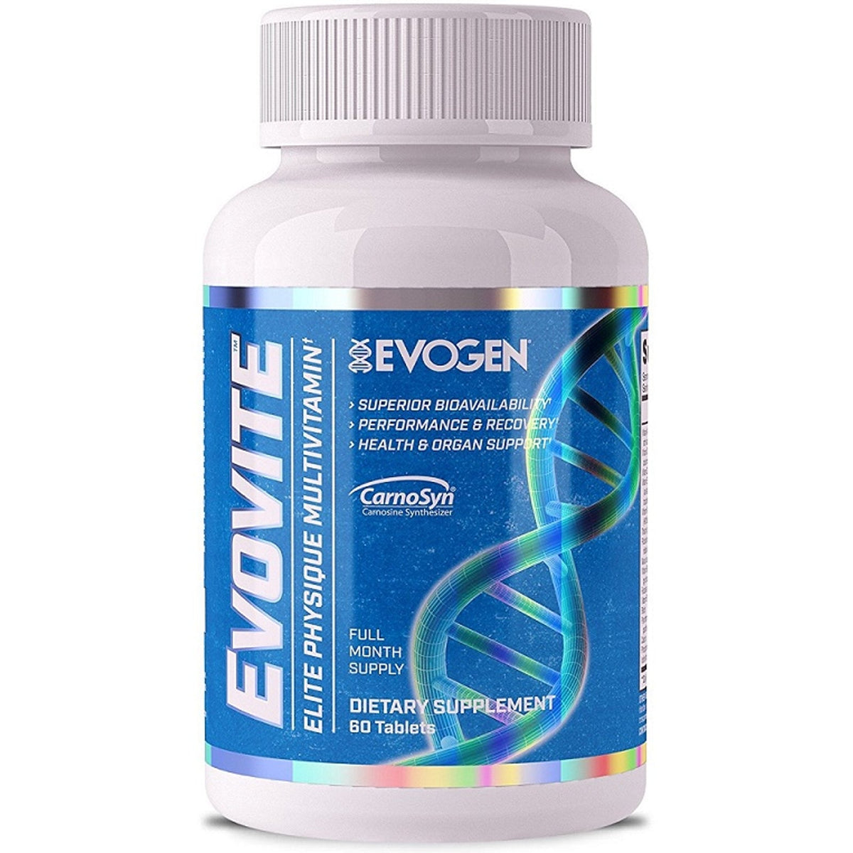 Flacon d'Evogen Evovite, complexe multivitaminé, 60 comprimés