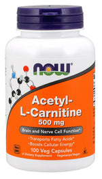 1-Acetyl-L-Carnitine, 500mg - 100 vcaps 1
