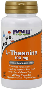 1-L-Theanine with Decaf Green Tea, 100mg - 90 vcaps 1