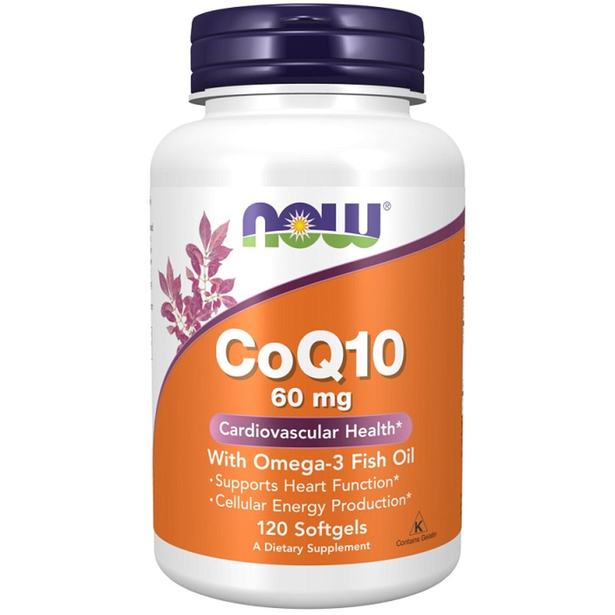 Now Foods CoQ10 60 mg avec huile de poisson, flacon de 120 capsules