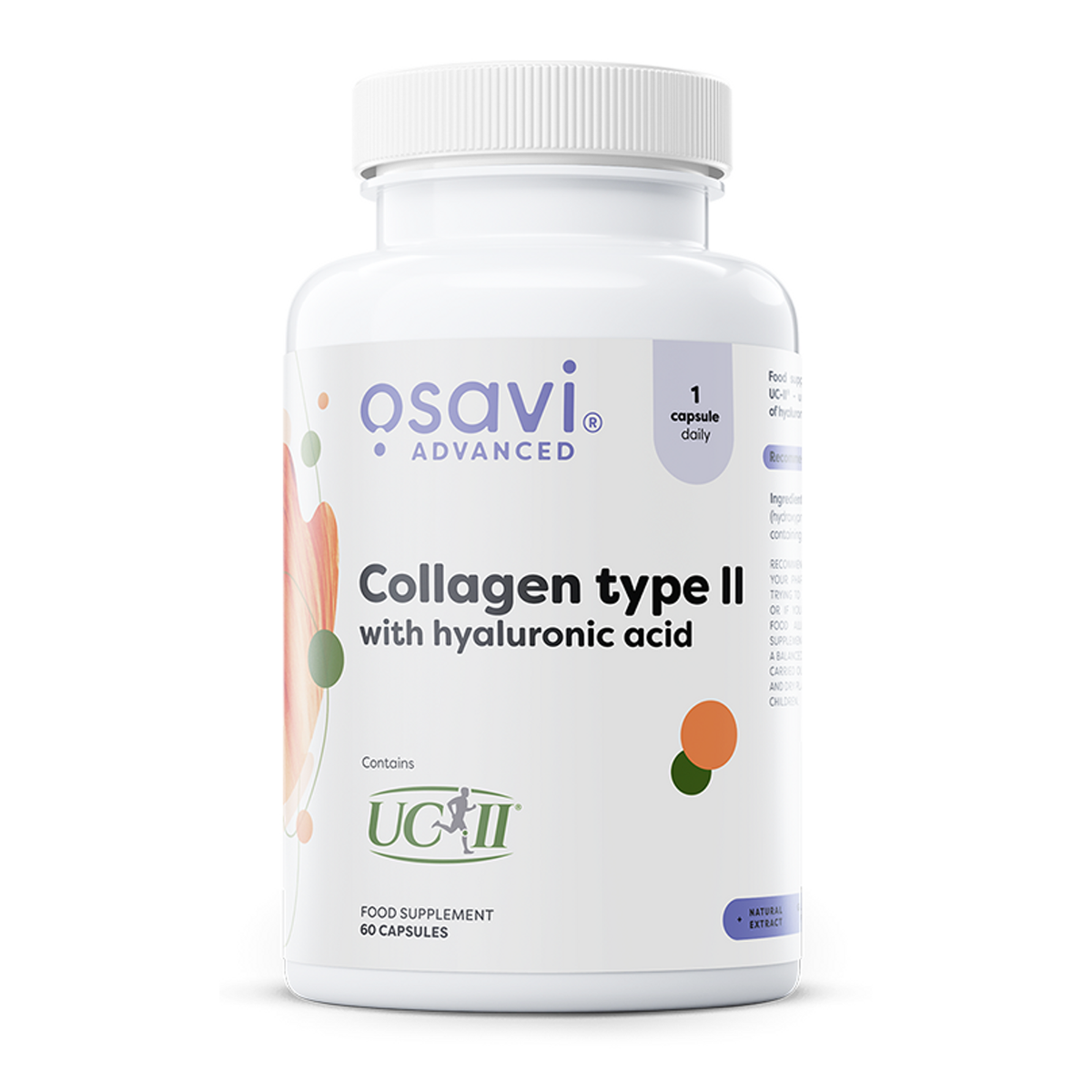 Osavi Collagène type II & acide hyaluronique, flacon de 60 gélules