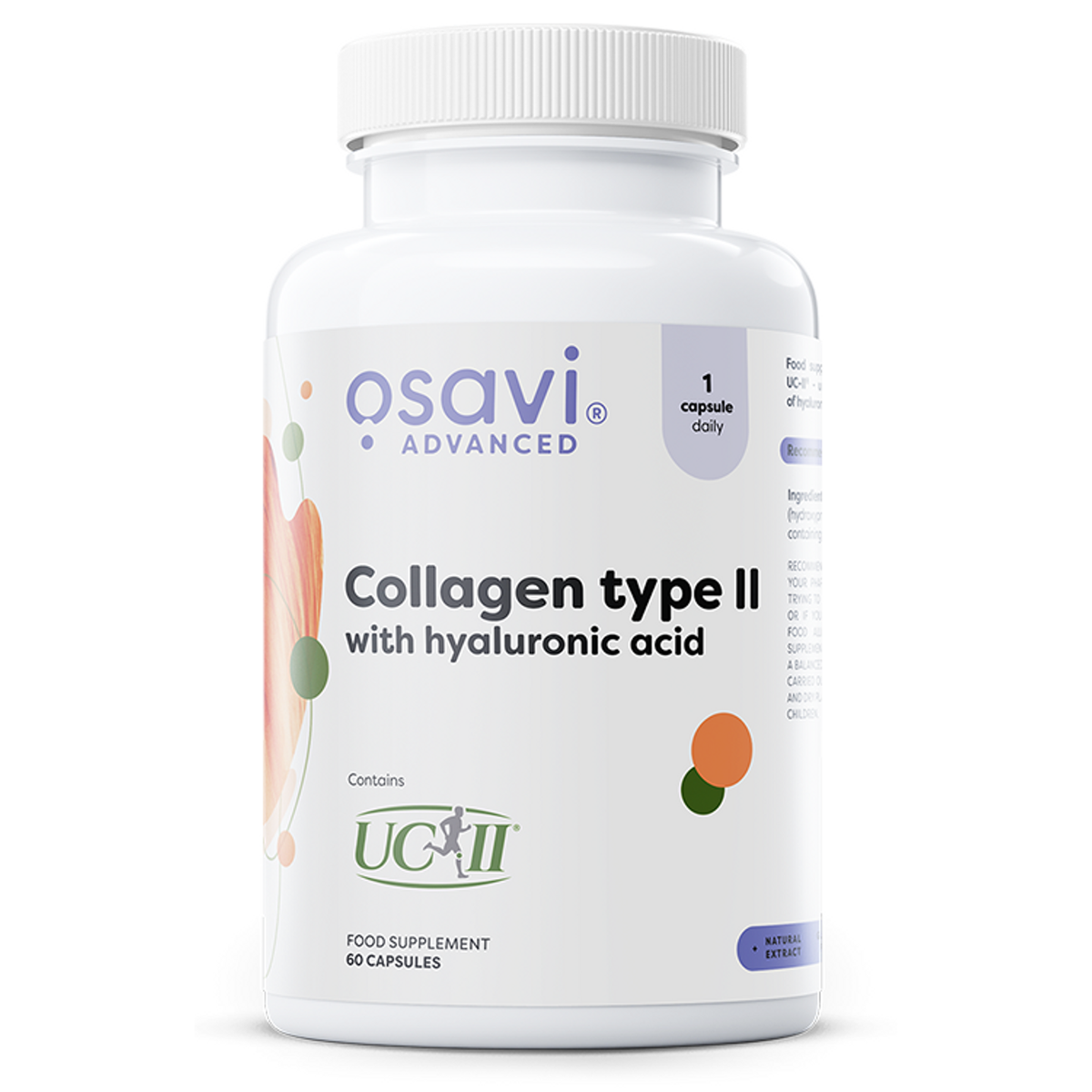 Osavi Collagène type II & acide hyaluronique, flacon de 60 gélules